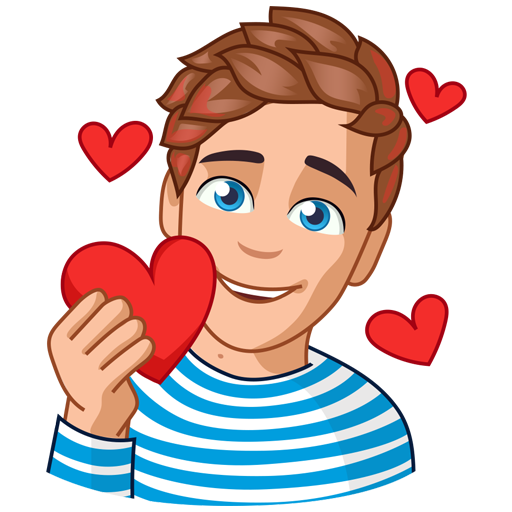 Стикер парень