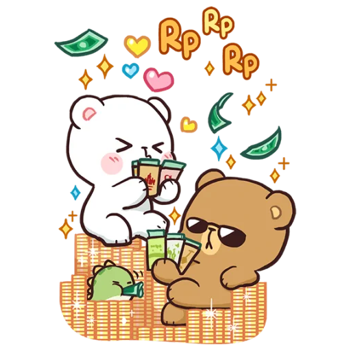 Milk Mocha Bear Стикеры