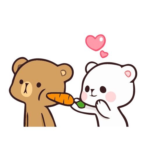 Мишки обнимашки Стикеры