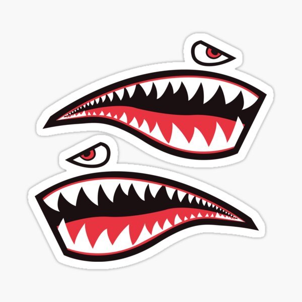 Челюсти акулы стикер