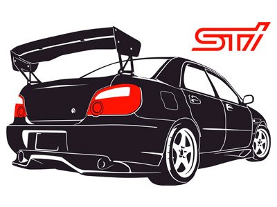 Subaru Forester sg5 vector