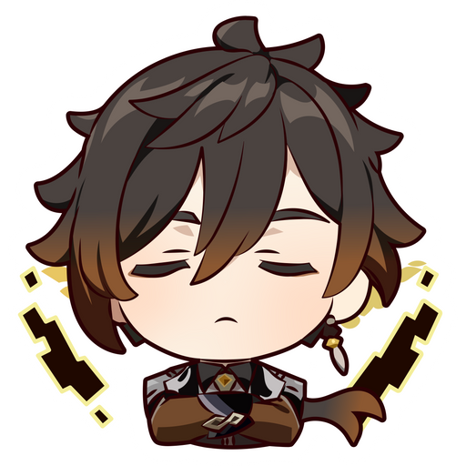 Чжун ли Геншин Чиби Стикеры