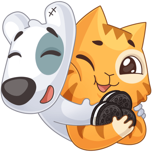 Стикеры ВКОНТАКТЕ персик и Спотти