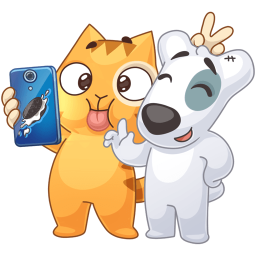 Стикеры ВКОНТАКТЕ персик и Спотти