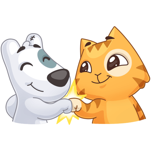 Стикеры ВК персик и Спотти