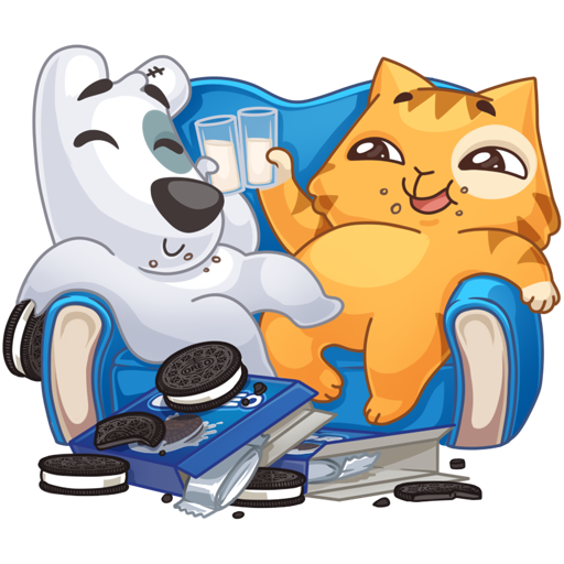 Стикеры ВКОНТАКТЕ персик и Спотти