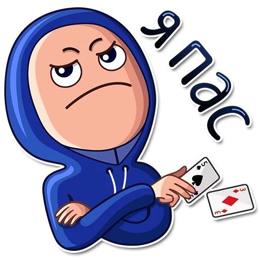 Покер стикер