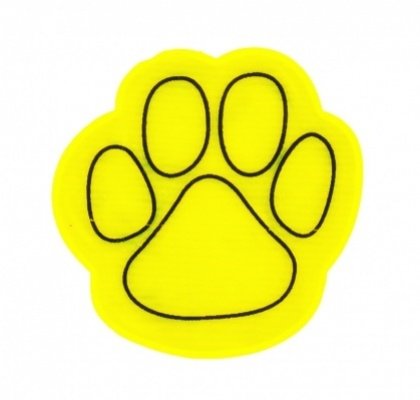 Светоотражающая наклейка на одежду лапка