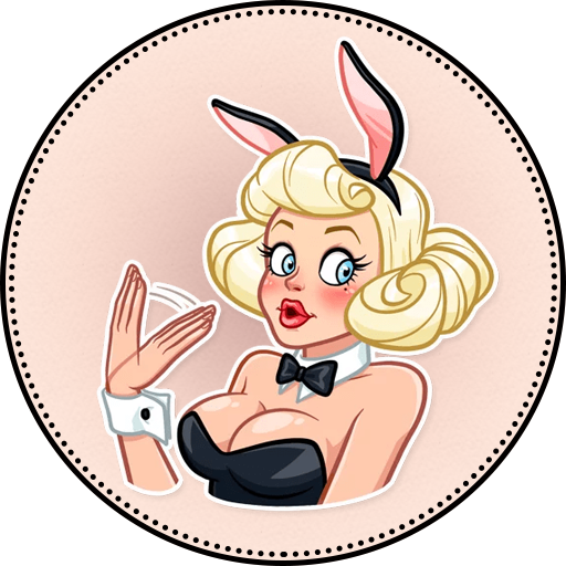 Стикеры плейбой девушки