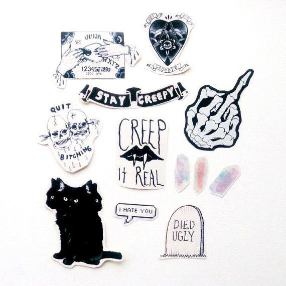 Стикеры в готическом стиле