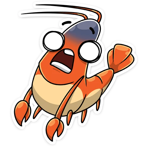 Стикеры креветка