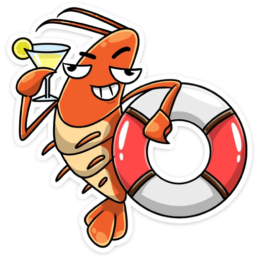 Стикеры креветка