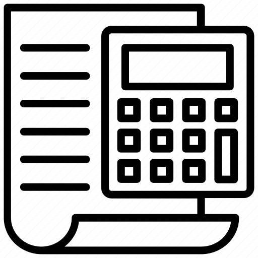 Значок калькулятор и листок
