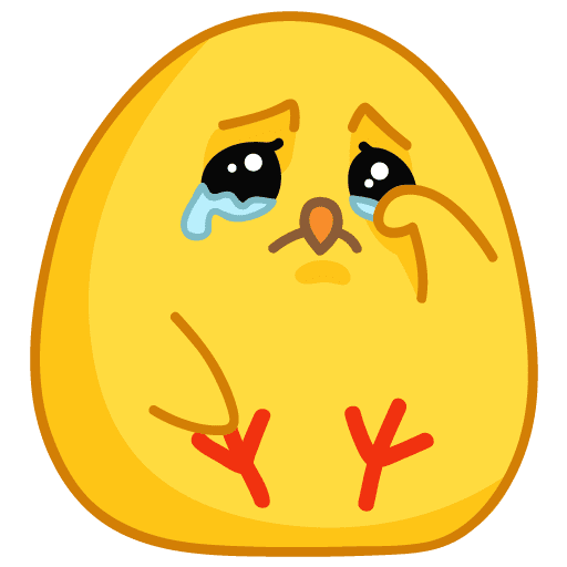 Стикер плачет