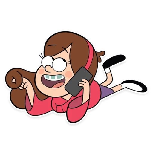 Стикеры Мейбл из Гравити Фолз