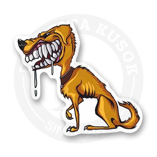 Стикер злая собака