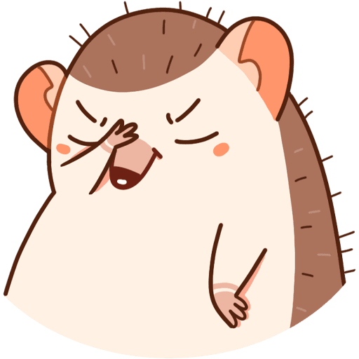 Стикеры ВК Ежик