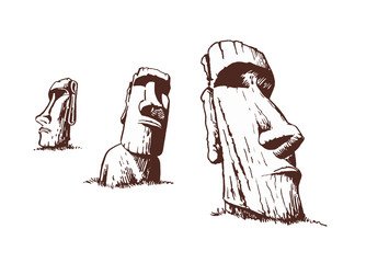 Статуя с острова Пасхи вектор