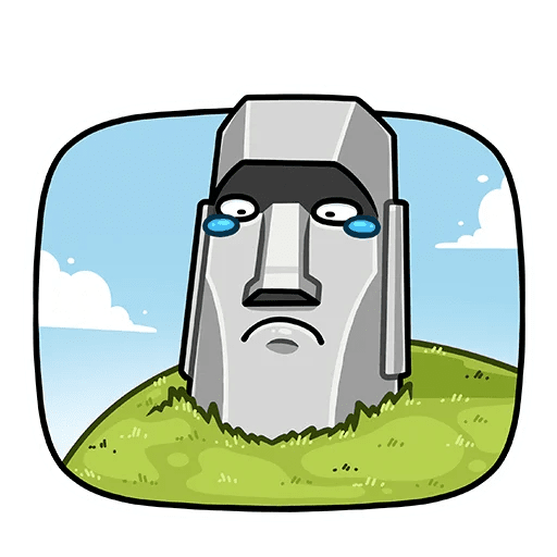 Моаи Стоун Стикеры