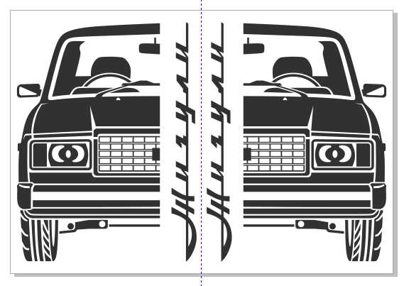 Макеты наклеек на авто