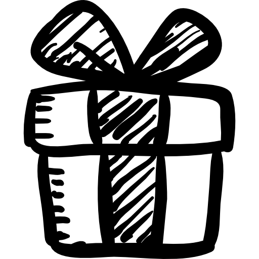 Подарок значок чб