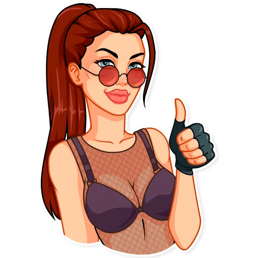 Набор стикеров Лара Крофт