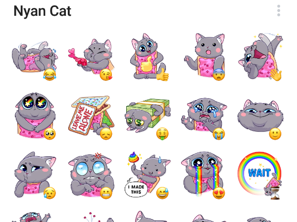 Нян Кэт Стикеры телеграмм