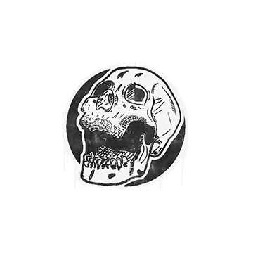 Наклейка череп КС го