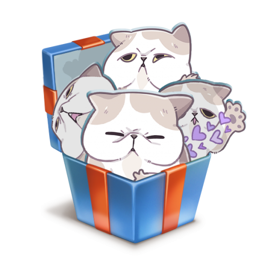 Мультяшный котик в чашке