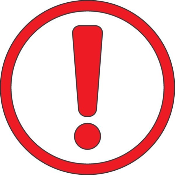Значок красный восклицательный знак