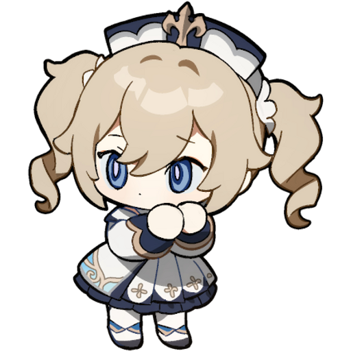 Барбара Геншин Чиби Стикеры