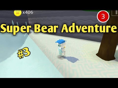 Super Bear Adventure Стикеры в снежной долине