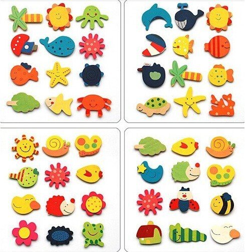 Магнитик на холодильник со стикерами