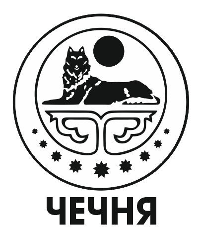 Наклейка чеченский волк