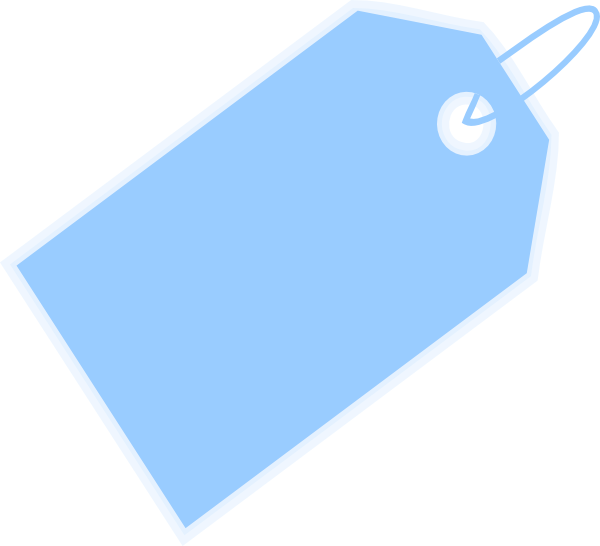 Бирка голубая