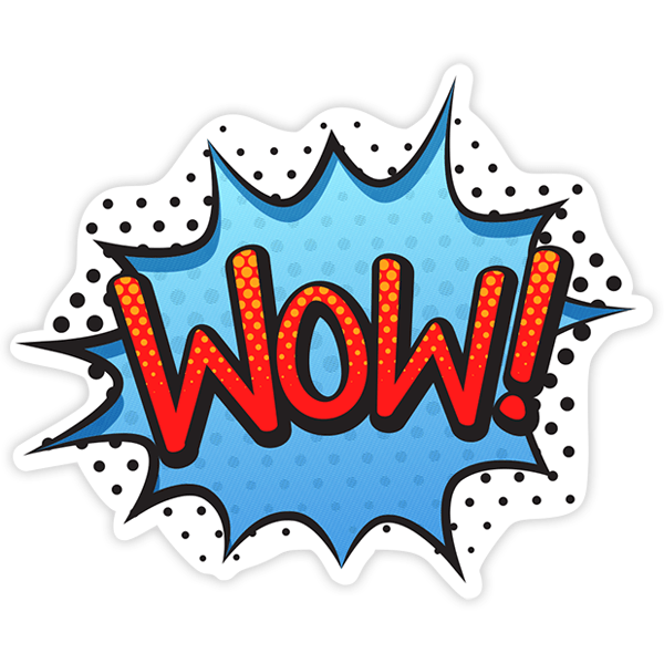 Надпись wow в стиле комиксов