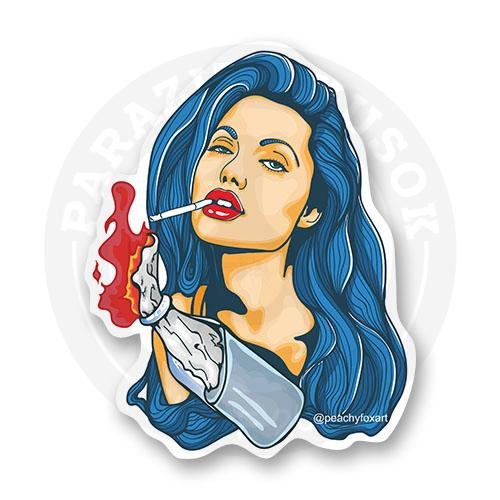 Наклейка девушка