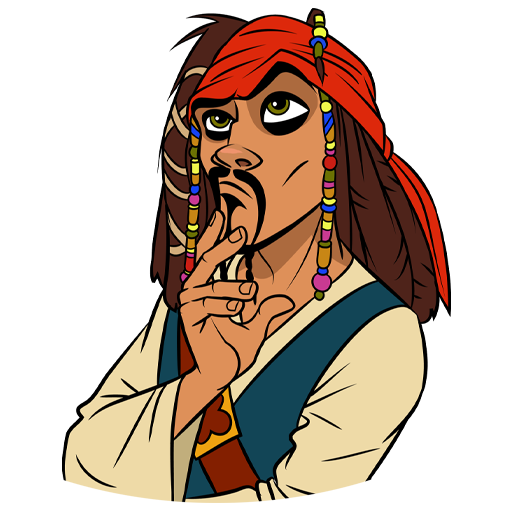 Капитан Джек Воробей Стикеры телеграмм