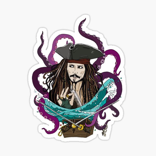 Капитан Джек Воробей Стикеры