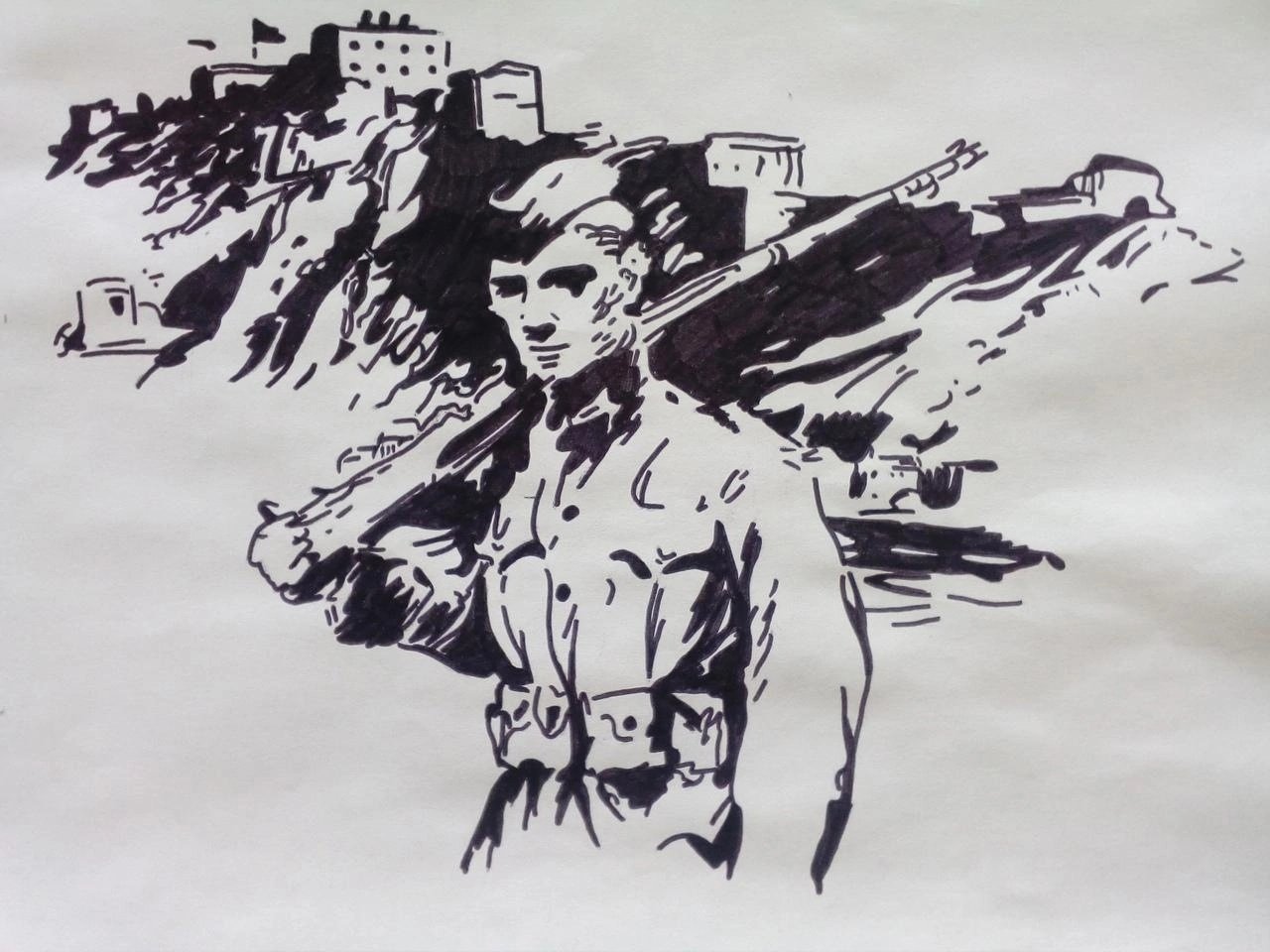 Солдат Великой Отечественной войны рисунок