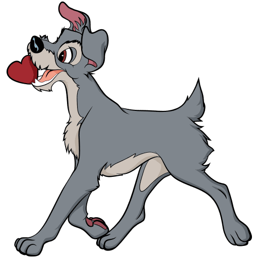 Наклейки леди и Бродяга