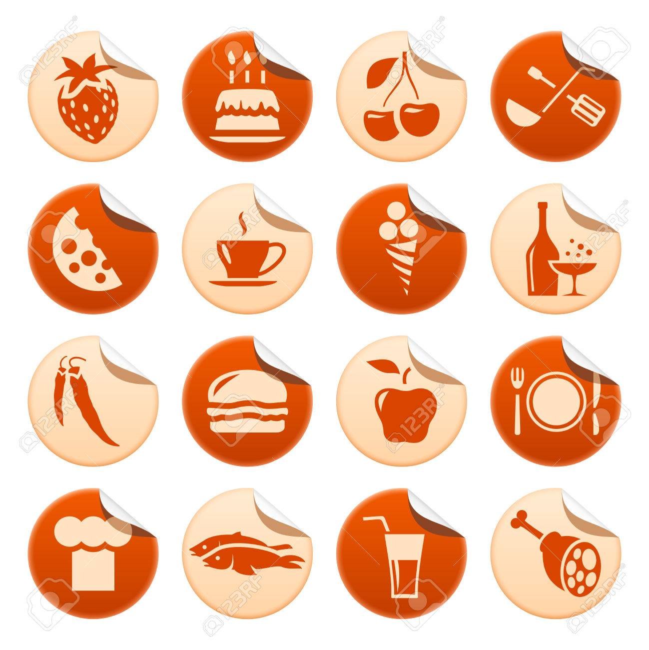 Значки для дизайна еды