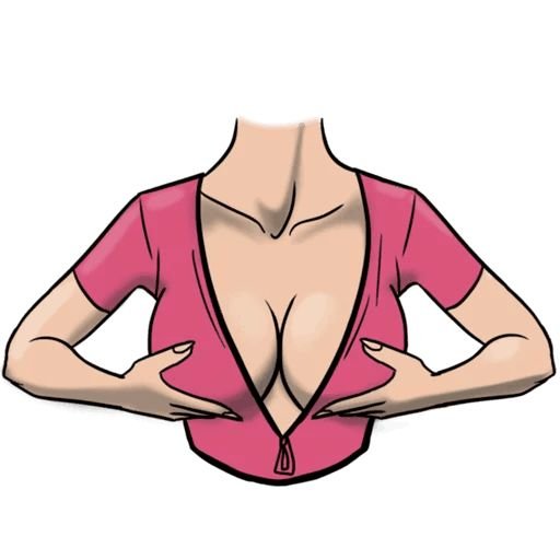 Стикеры женская грудь