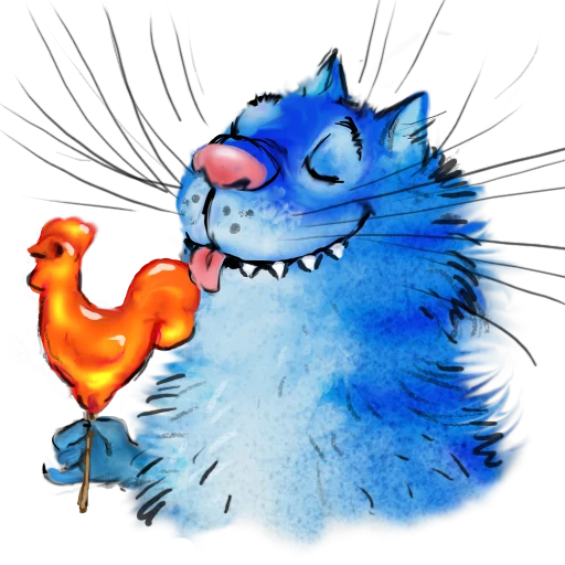 Синие коты Ирины Зенюк Стикеры