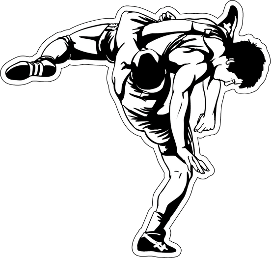 Борцы самбо вектор