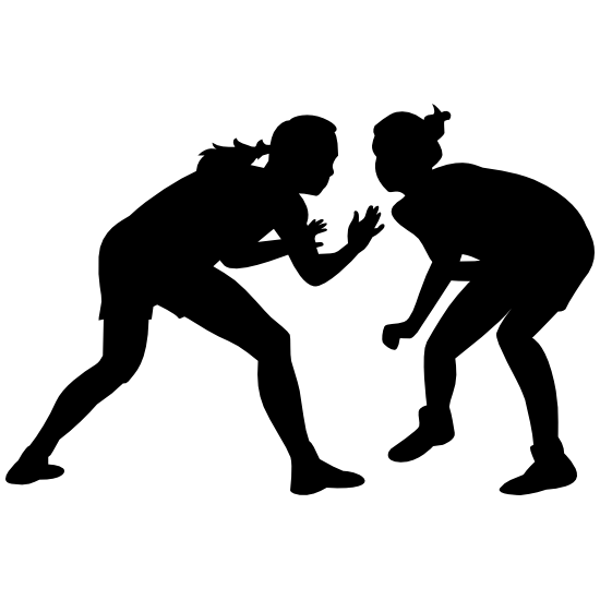 Борцы силуэт