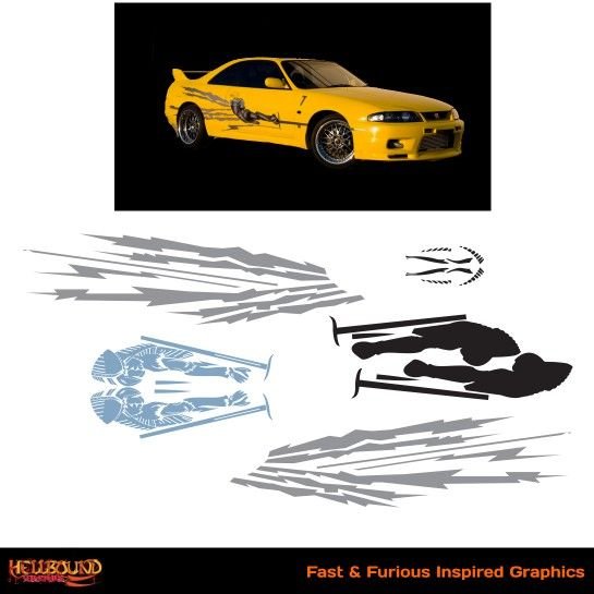 Toyota Supra Форсаж 6 развёртка винила