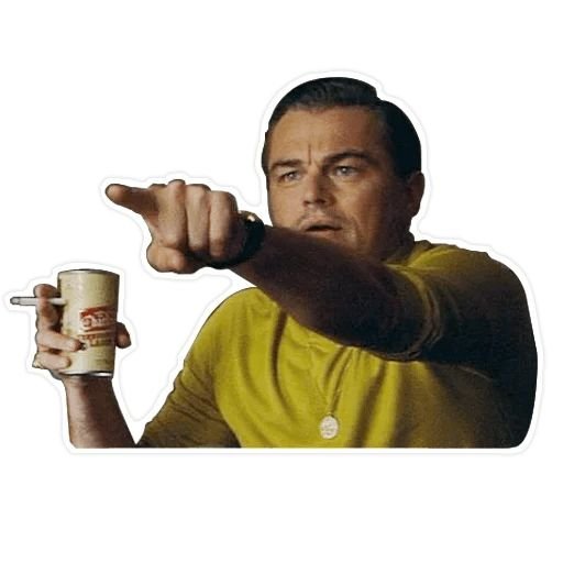 Леонардо ди Каприо с бокалом шампанского