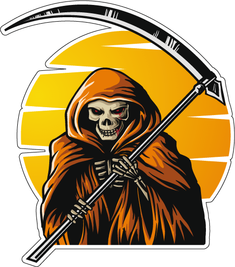 Наклейка смерть идет