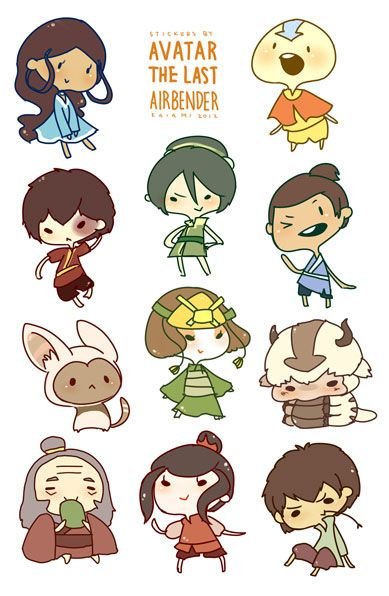 Стикеры аватар аанг